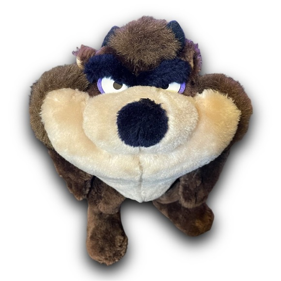Warner Bros. Other - Vintage 1989 Tasmanian Devil 12” Warner Bros Stuffed Animal Plush
